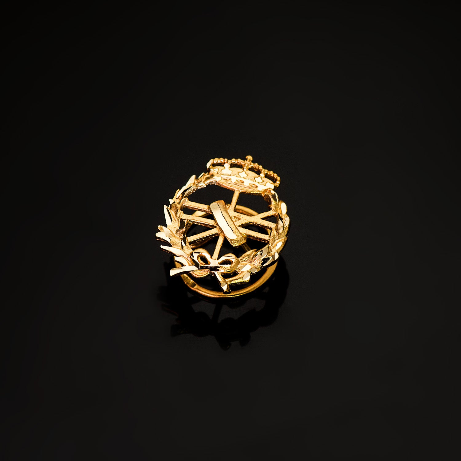 18K geelgouden computerbadge 18 x 15 mm