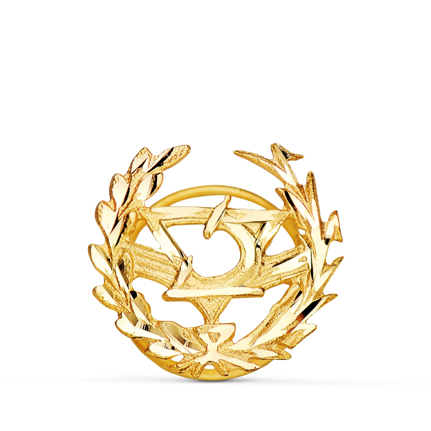 Märke 18K Gult Guld Optisk 16 X 15 mm