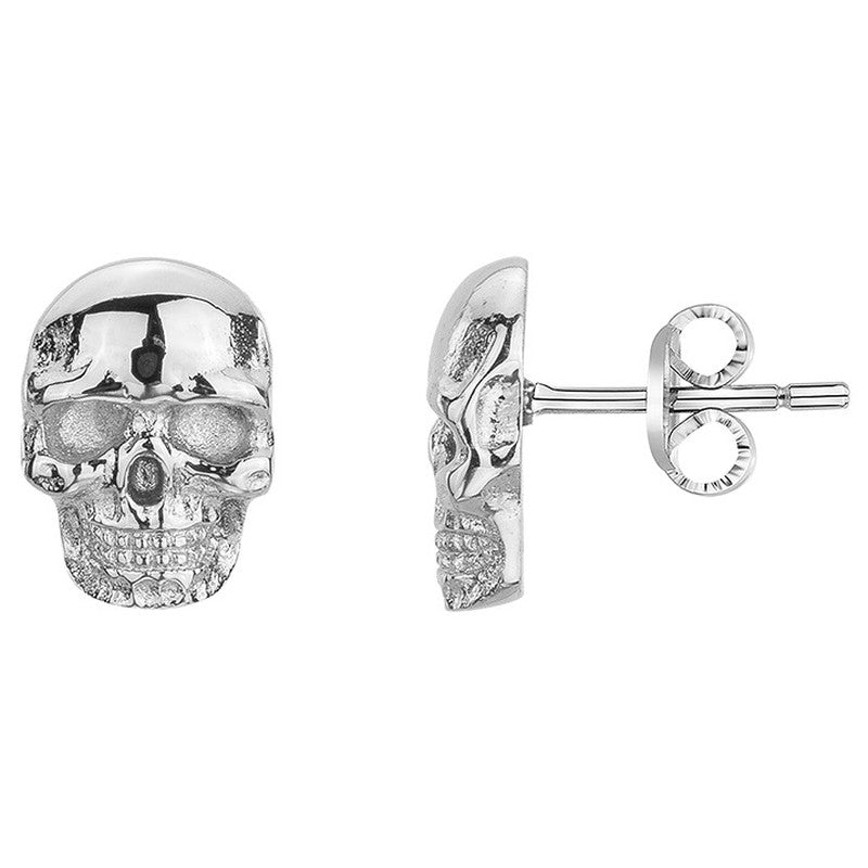 PHEBUS Orecchini con teschio da uomo in acciaio 316L 87-0058