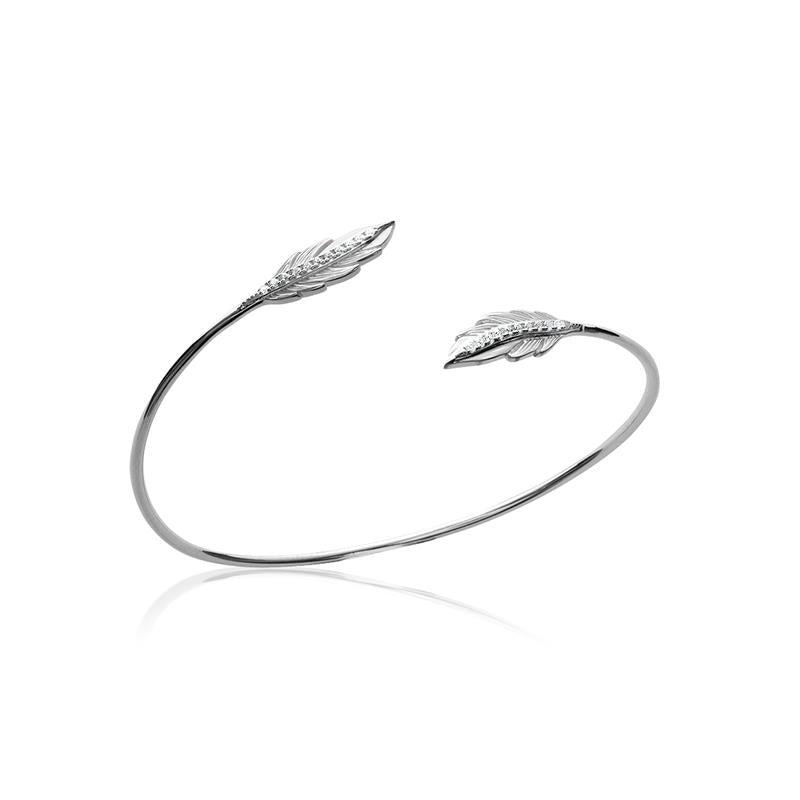 Feather - Bangle - Silver
