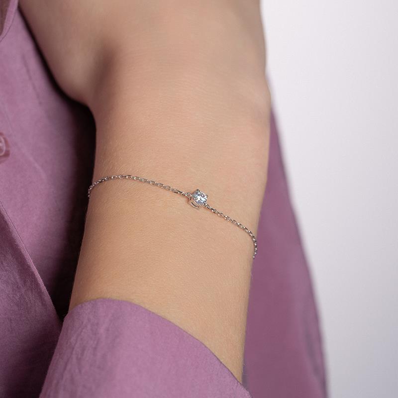 Solitär - Armband - Silber