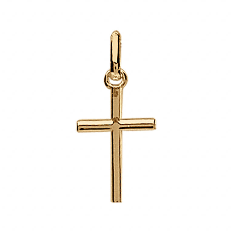 Pendentif croix fine en vermeil élégant