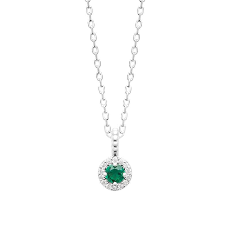 Locket - Green - Silver - Necklace