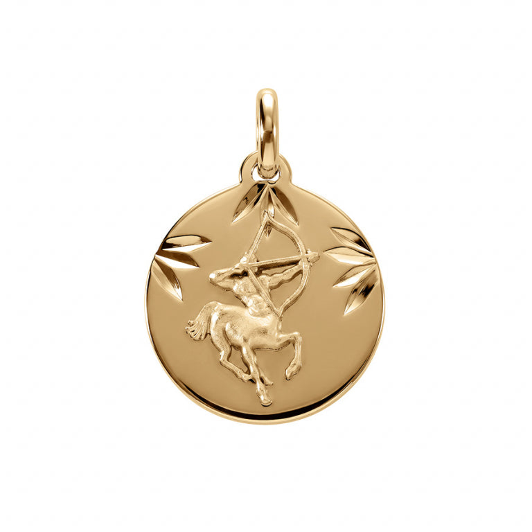Pendentif mode zodiaque Sagittaire en vermeil finition diamantée