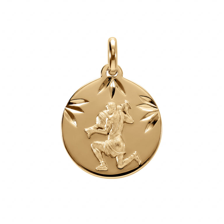 Pendentif mode zodiaque Verseau en vermeil diamanté