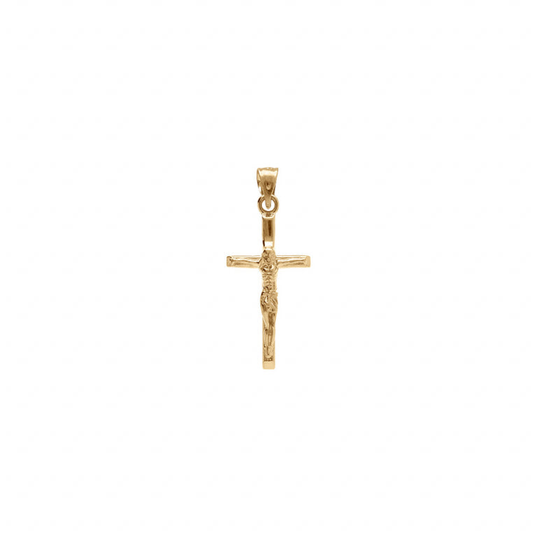 Pendentif mode Jésus sur croix en vermeil raffiné