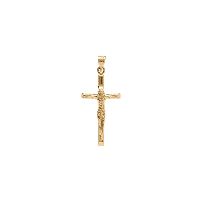Pendentif mode Jésus sur croix en vermeil raffiné