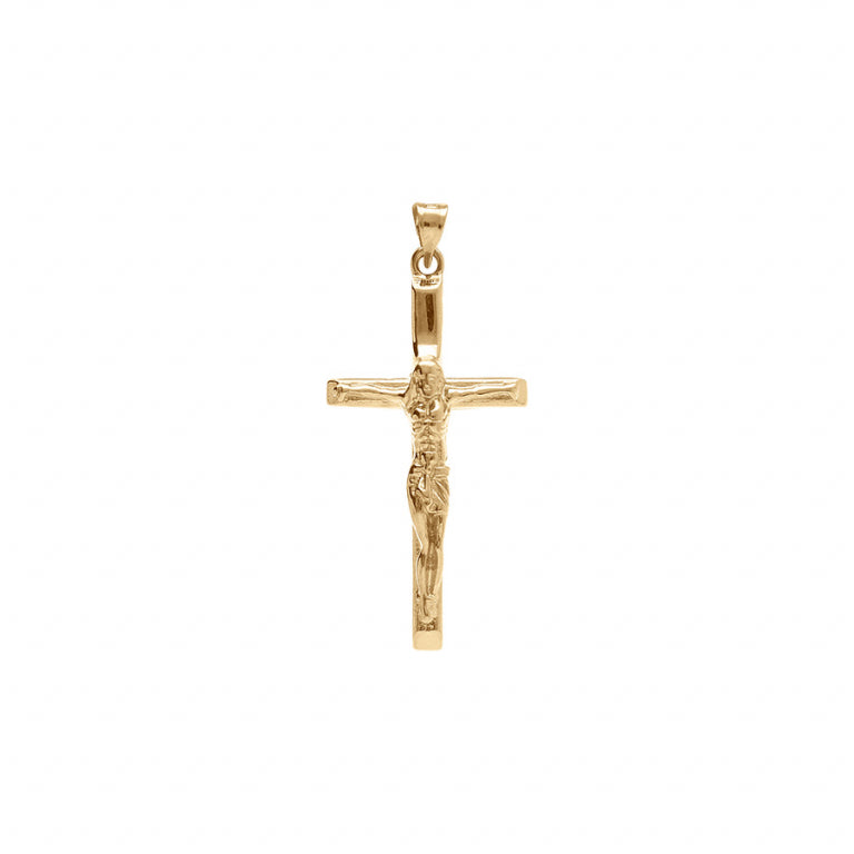 Pendentif motif Jésus sur croix en vermeil