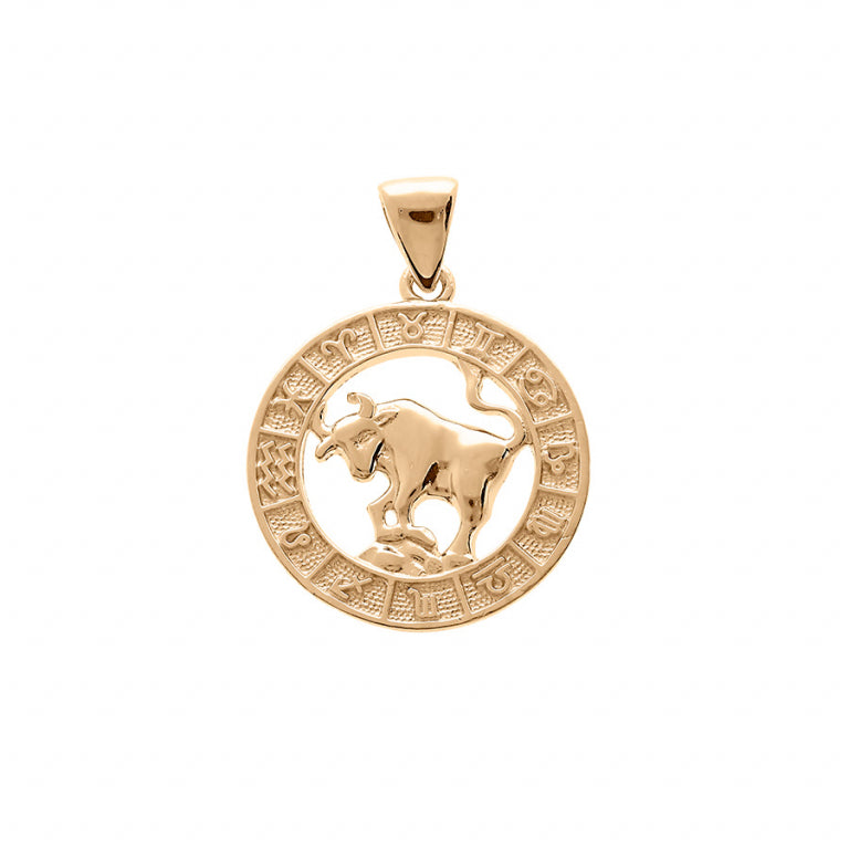 Pendentif mode zodiaque Taureau en vermeil