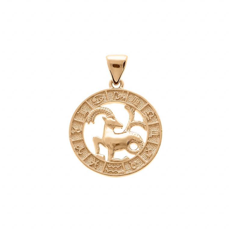 Pendentif Capricorne zodiaque en vermeil