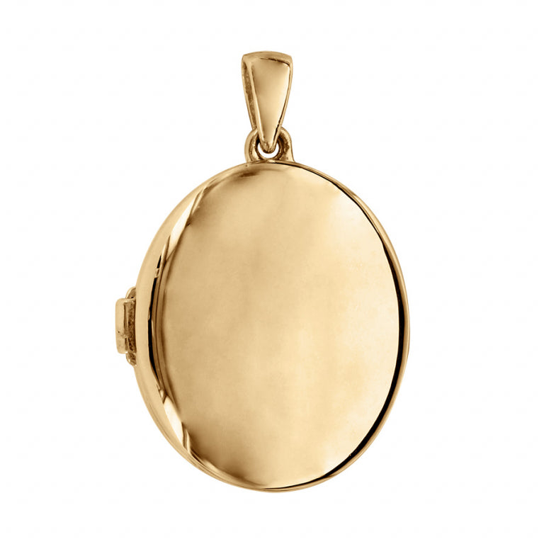 Pendentif mode ovale en vermeil vue recto