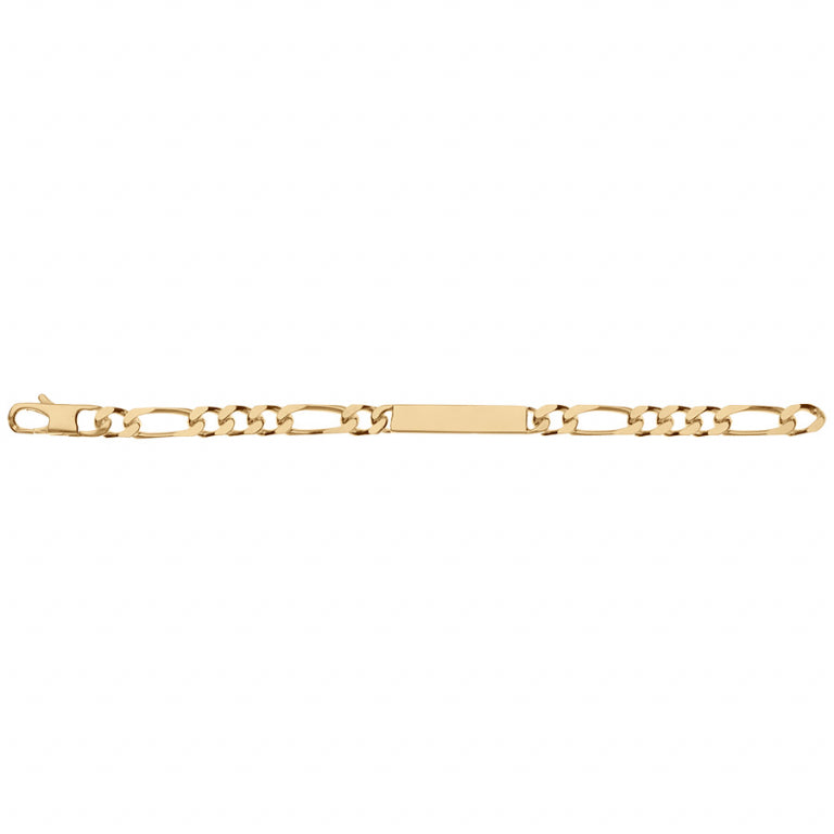 Bracelet identité plaque gravable – Plaqué or | Azuline vue 2