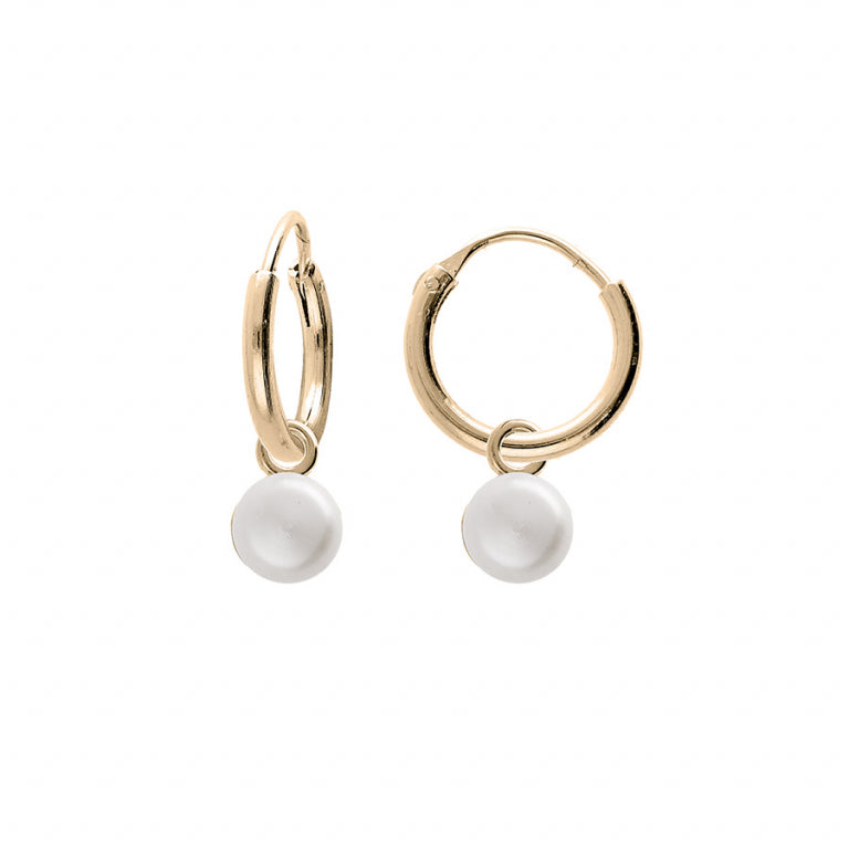Pampille Hoop Earrings – Silver Gilded with Fine Gold | Azuline
