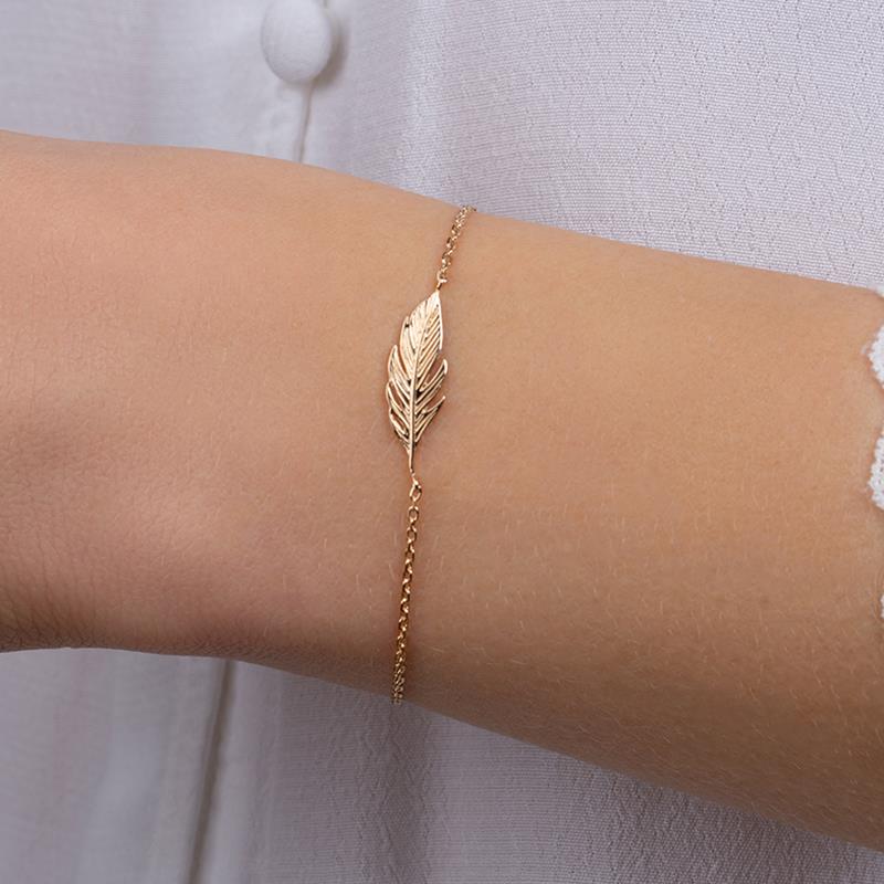 Feather - Bracelet - Gold Plated