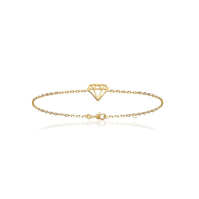 Diamant - Armband - vergoldet
