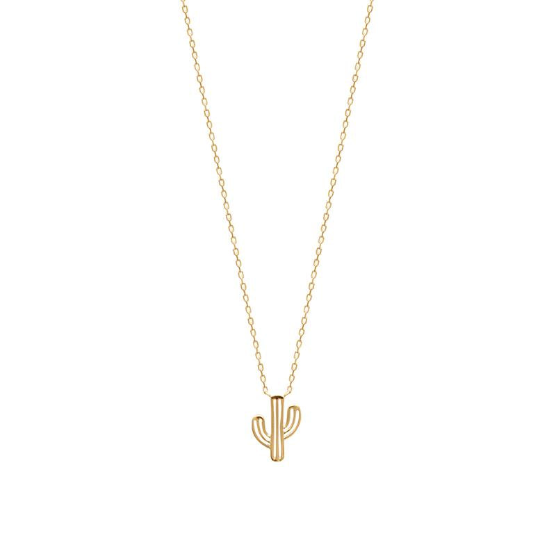 Cactus - Necklace - Gold Plated