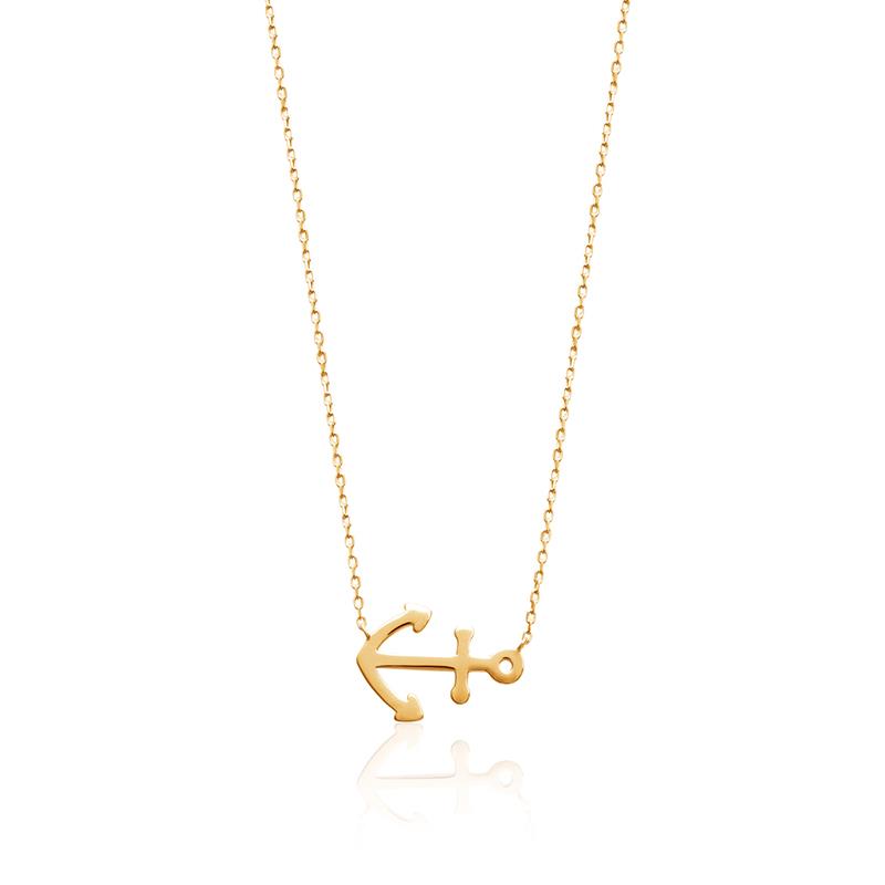 Marine-Anker – Halskette – vergoldet