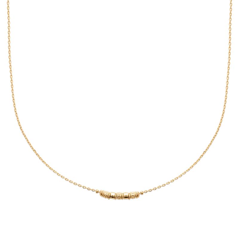 Hypnotique - Cylinder - Necklace - Gold Plated