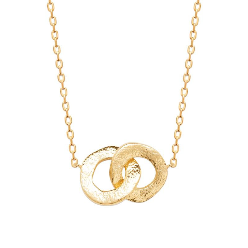 Hypnotique - Intertwined Rings - Necklace - Gold Plated