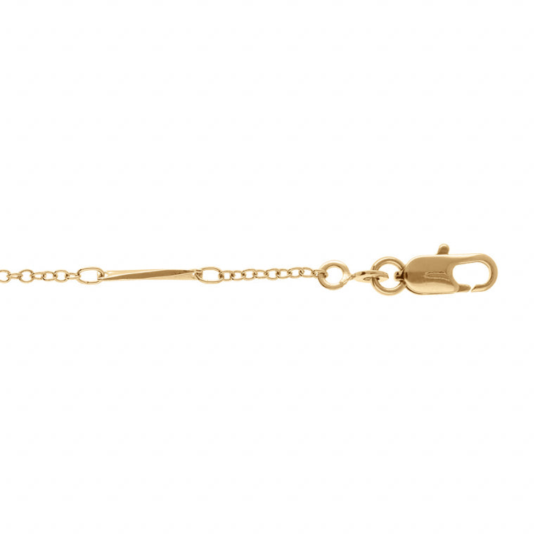 Bracelet mode baguettes en Plaqué Or avec fermoir mousqueton