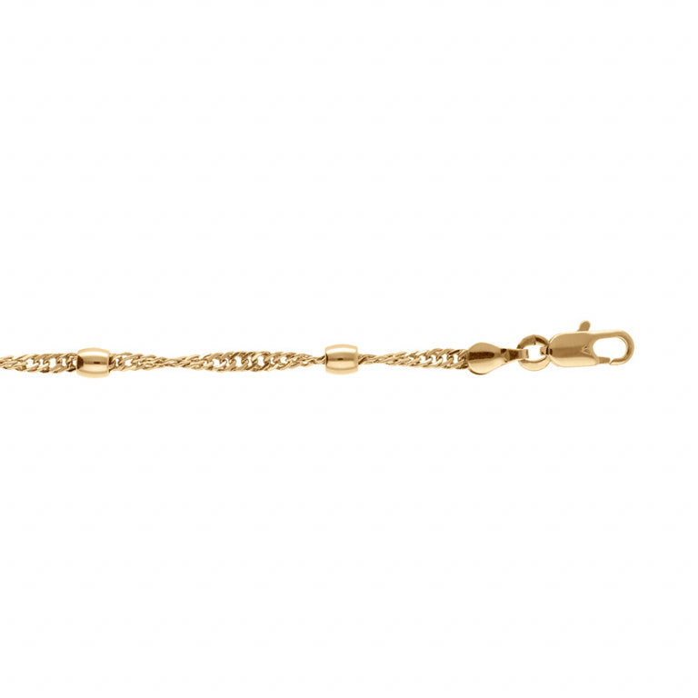 Bracelet mode twist et olives en plaqué or