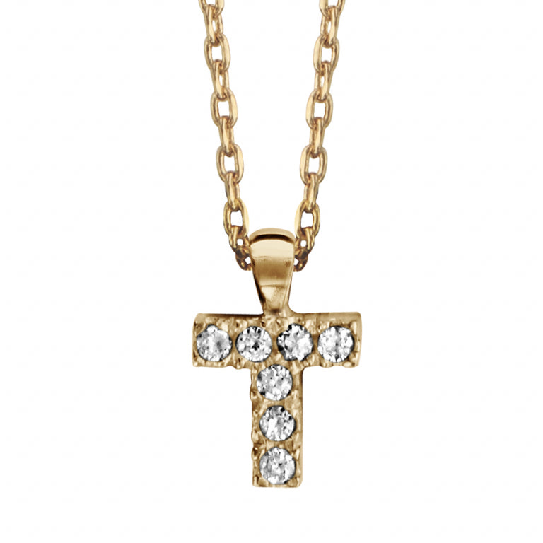 Initial ketting – zilver verguld met fijn goud | Azulin