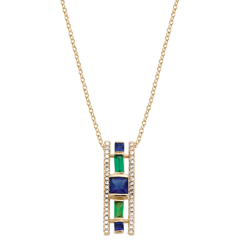 Colier geometric – placat cu aur | Vedere Azulin 2