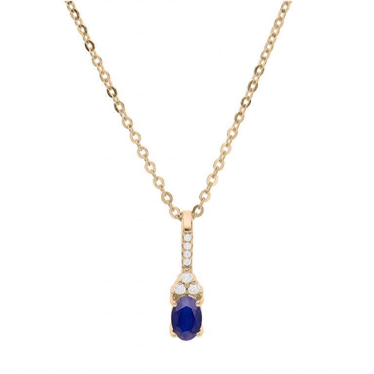 Pendant Necklace – Silver Gilded with Fine Gold | Azuline view 2