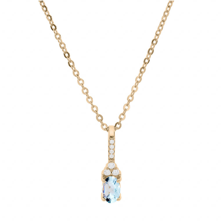 Pendant Necklace – Silver Gilded with Fine Gold | Azuline view 2