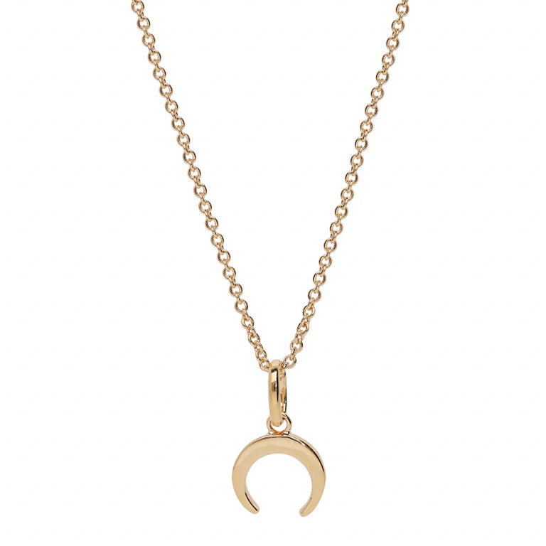 Crescent Necklace – Silver Gilded with Fine Gold | Azuline view 2
