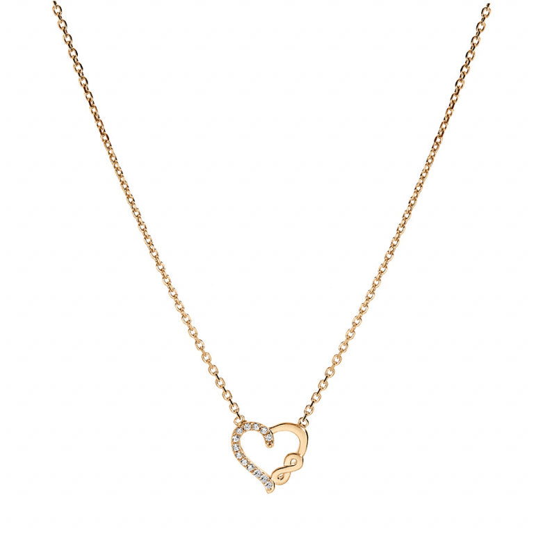 Collier Cœur – Plaqué Or | Azuline vue 2
