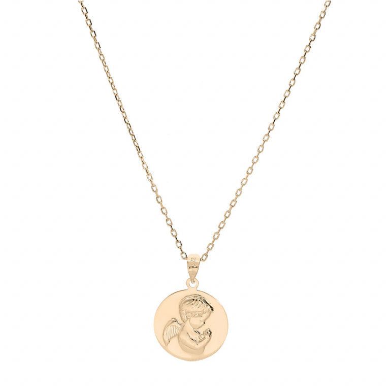 Medal Necklace – Silver Gilded with Fine Gold | Azuline view 2