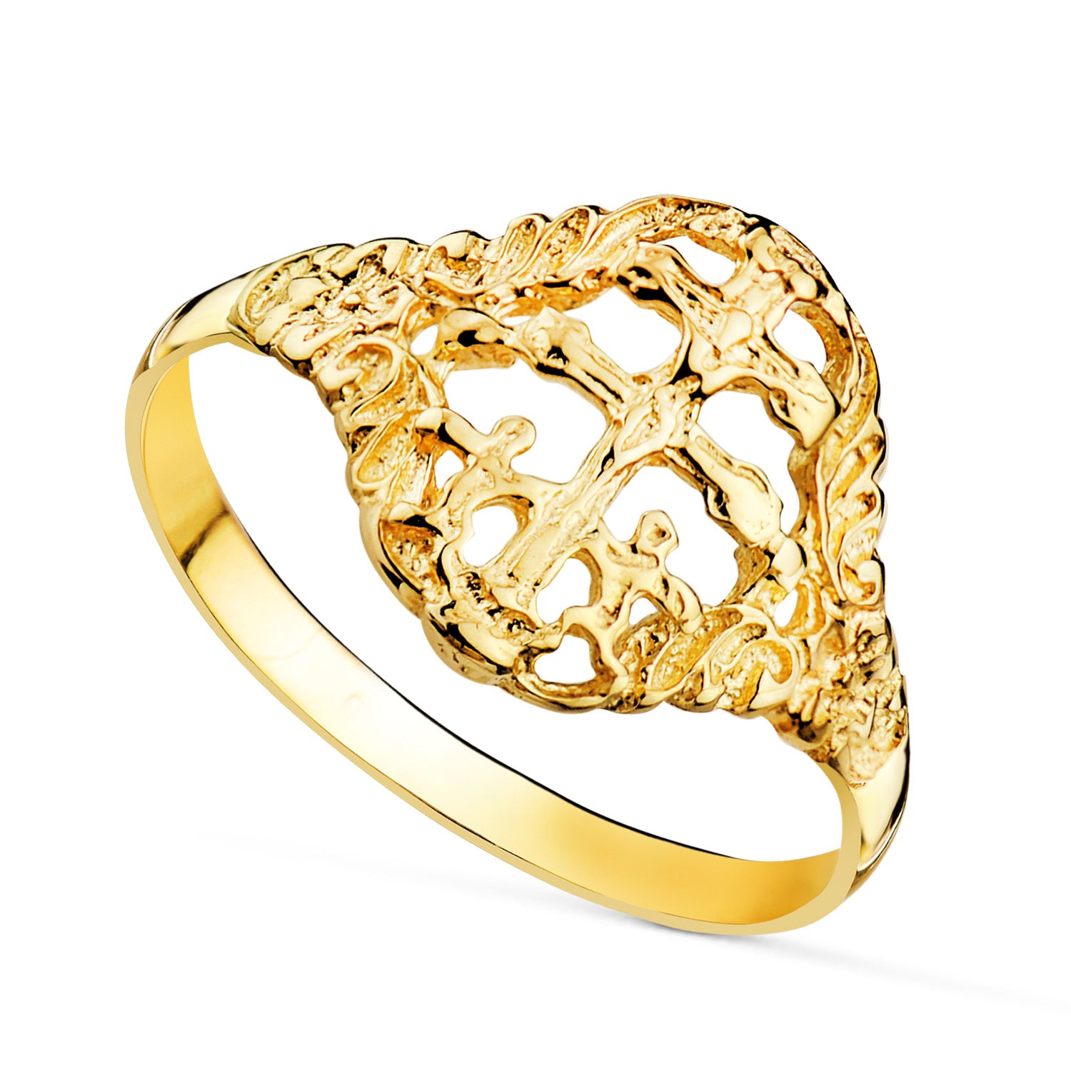 18K Bague Croix Caravaca en Or