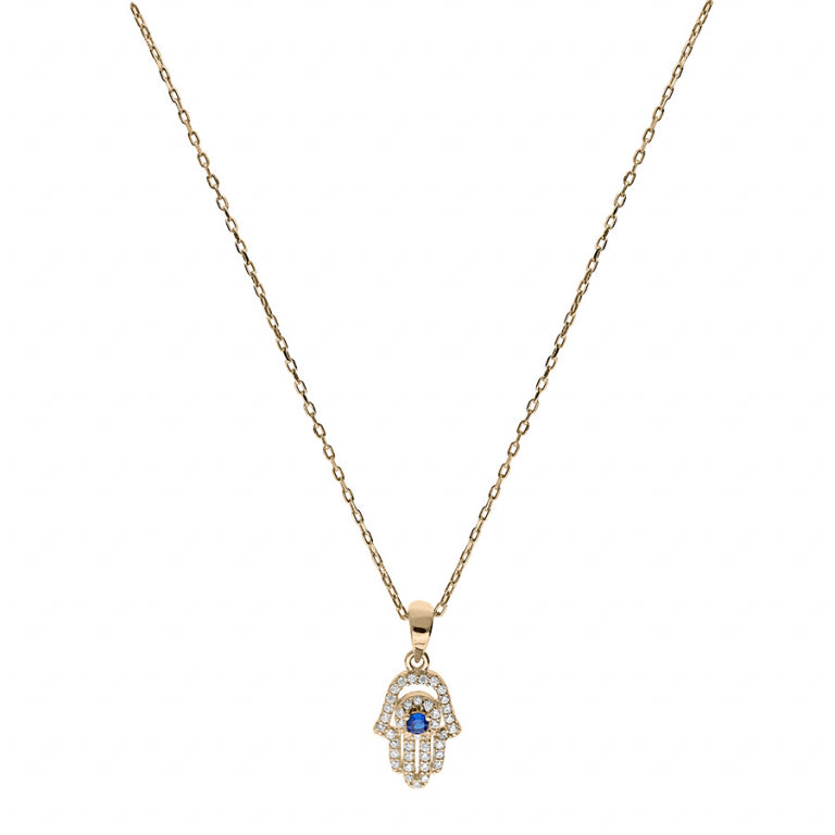 Collier Main De Fatma – Plaqué Or | Azuline vue 2