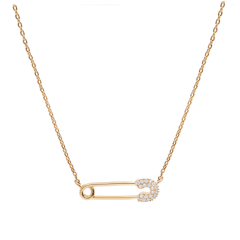Pin Necklace – Silver Gilded with Fine Gold | Azuline view 2
