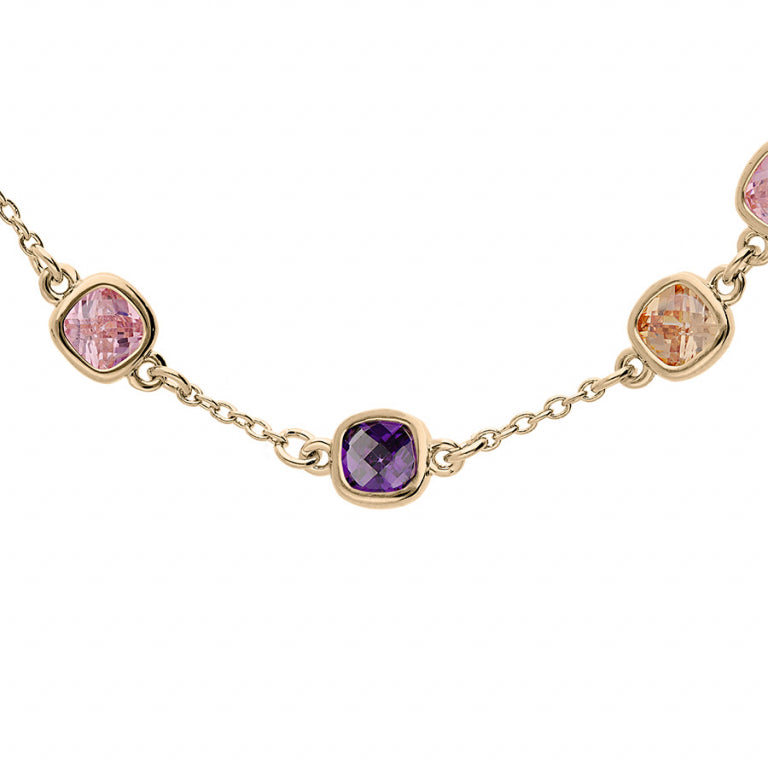 Square Necklace – Silver Gilded with Fine Gold | Azuline