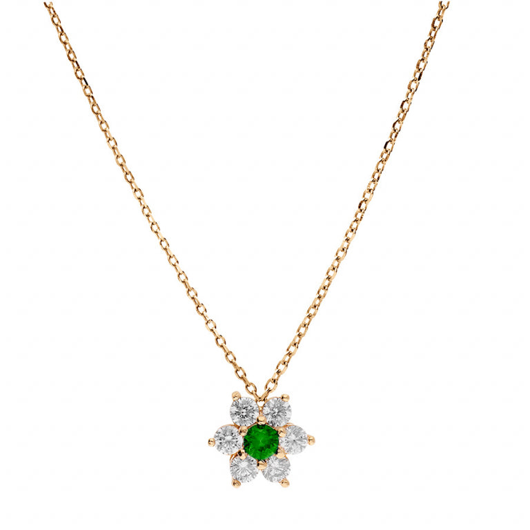 Bloemenketting – Zilver verguld met fijn goud | Azulin-weergave 2