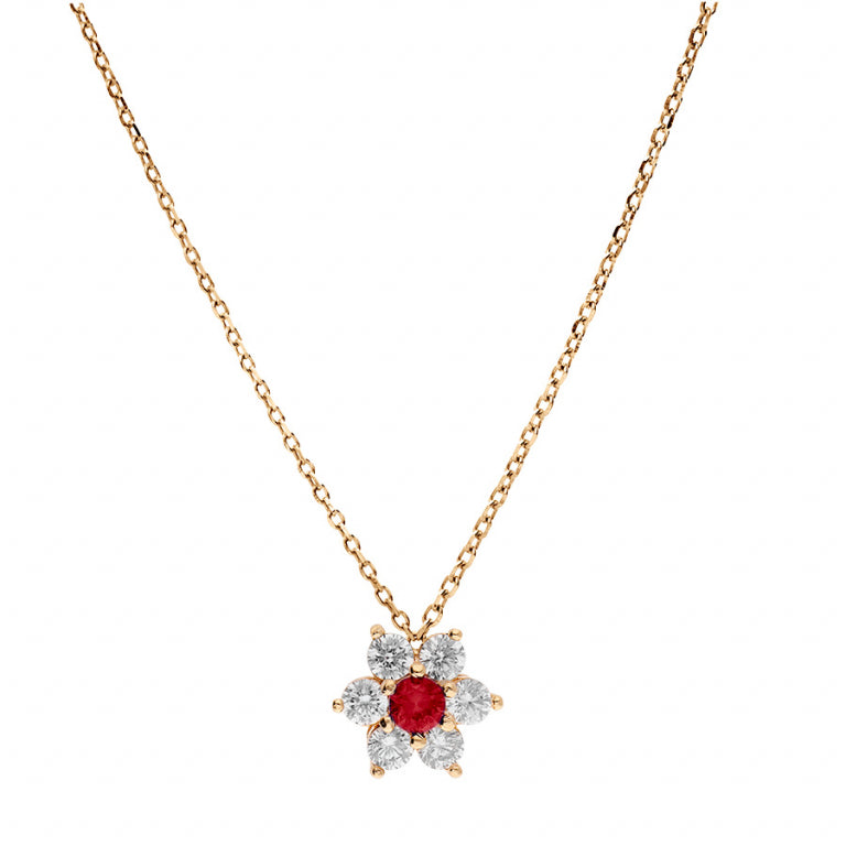 Marguerite Necklace – Silver Gilded with Fine Gold | Azuline view 2