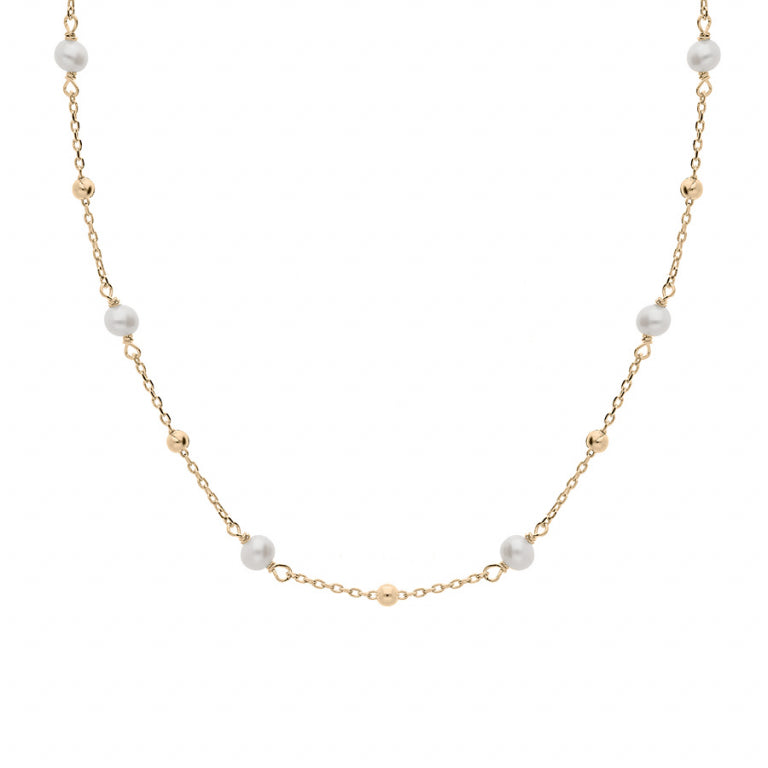 Perlenkette – vergoldet | Azuline Ansicht 2