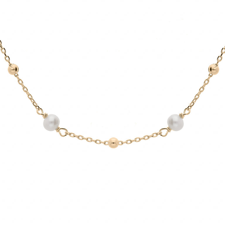 Perlenkette – vergoldet | Azuline