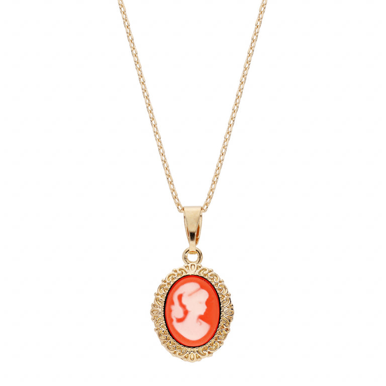 Cameo Necklace – Gold Plated | Azuline view 2