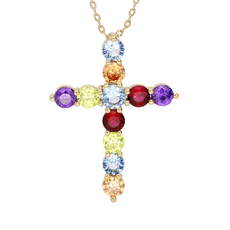Cross Necklace – Silver Gilded with Fine Gold | Azuline