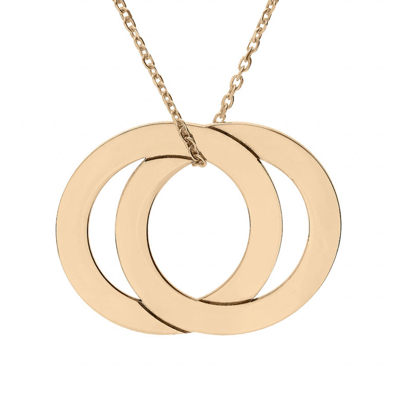 Cirkelketting – zilver verguld met fijn goud | Azulin