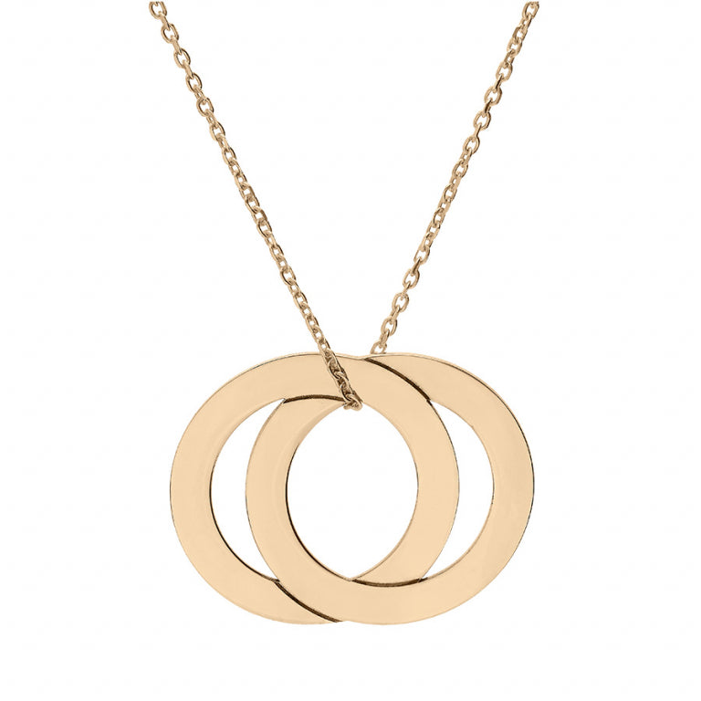 Cirkelketting – zilver verguld met fijn goud | Azulin-weergave 2