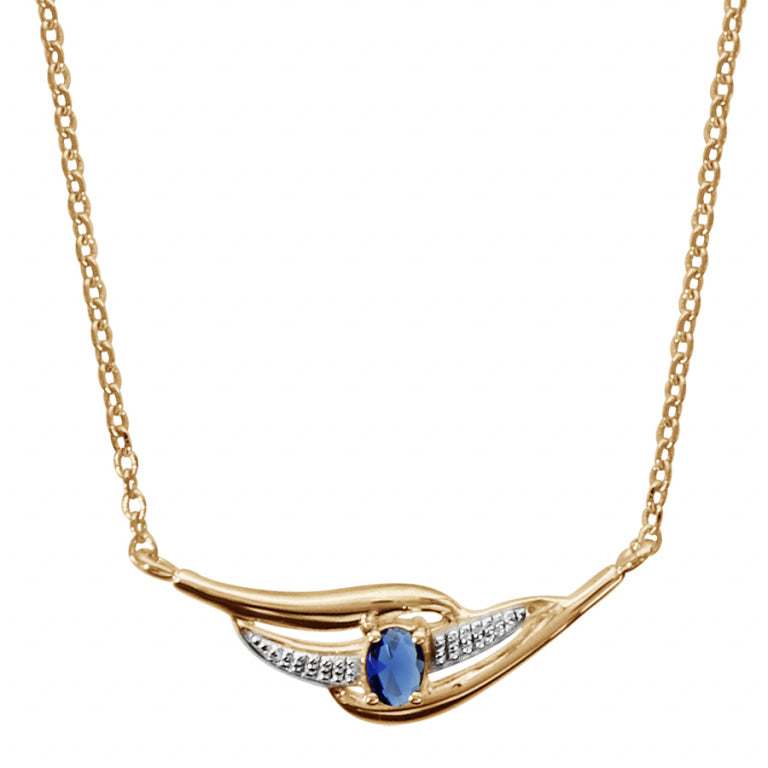 Blue Stone Necklace – Gold Plated | Azuline