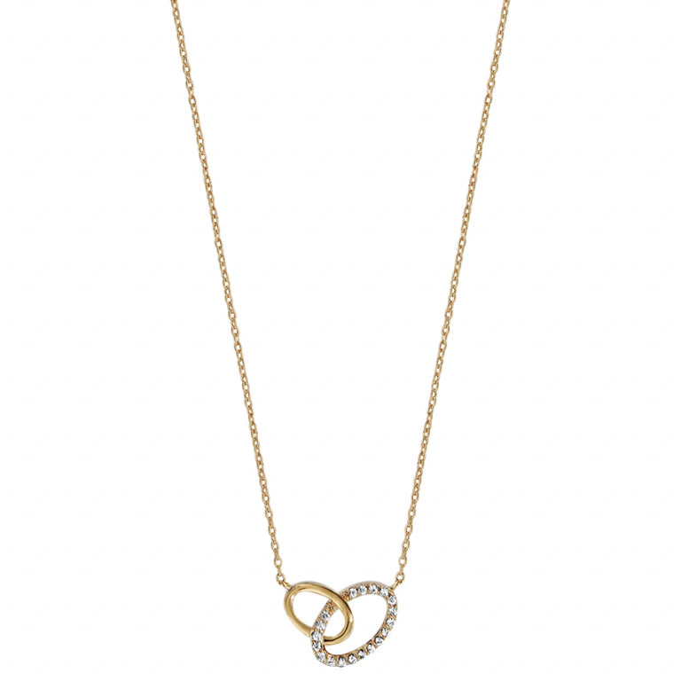 Intertwined Oval Necklace – Gold Plated | Azuline view 2