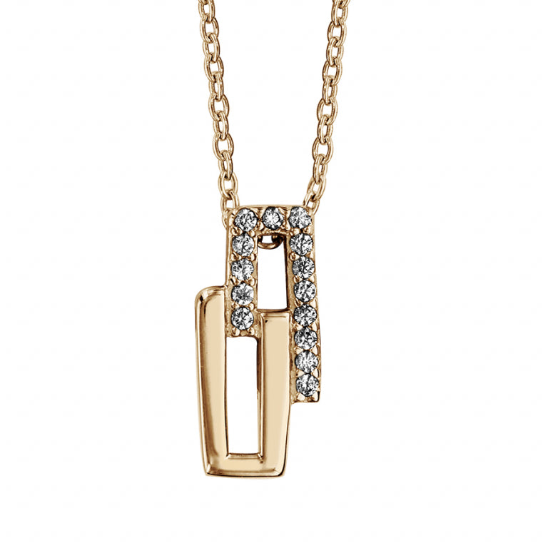 Rechthoekige ketting – Verguld | Azulin