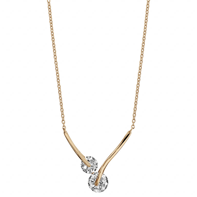 Collier Pendante – Argent Doré à l’Or Fin | Azuline vue 2
