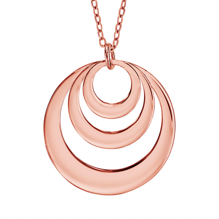 Collier cercle gravable 3 anneaux en Plaqué Or