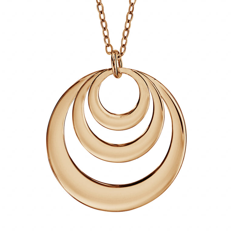 Collier trois cercles à graver en plaqué or